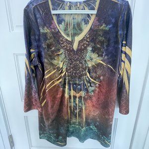 XL WOMENS 3/4 SLEEVE BLOUSE